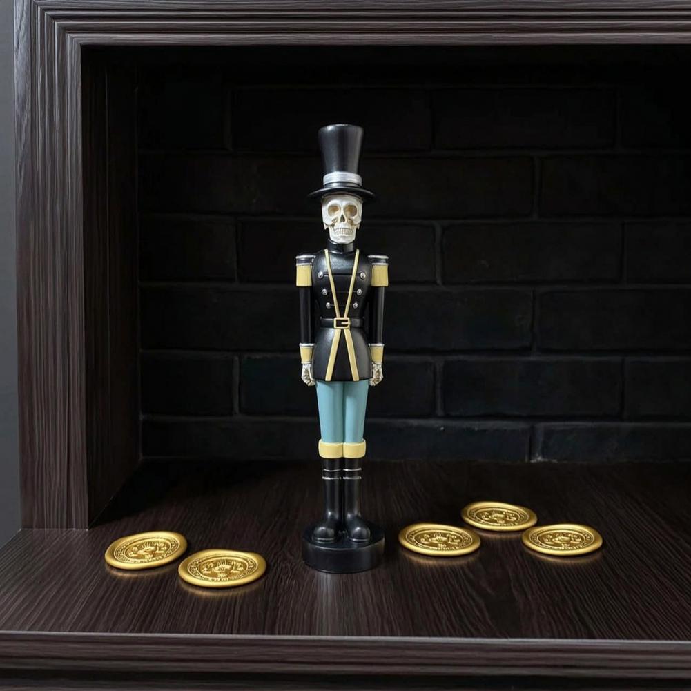 Nutcracker Figurine - Figurine de casse-noisette crâne d'Halloween en