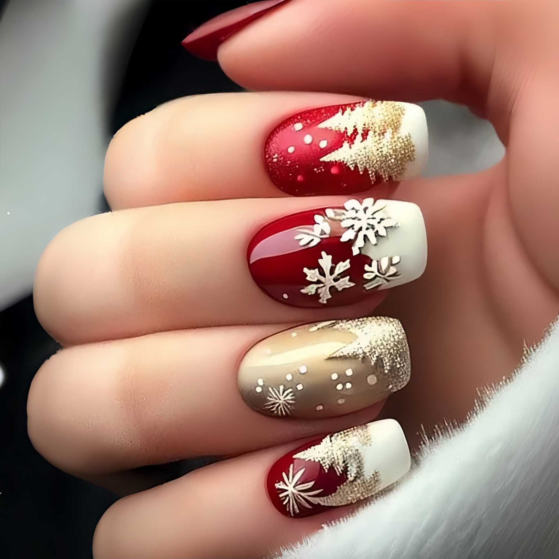 Faux ongles moyens pour fête d - Christmas Tree Artificial avis et prix