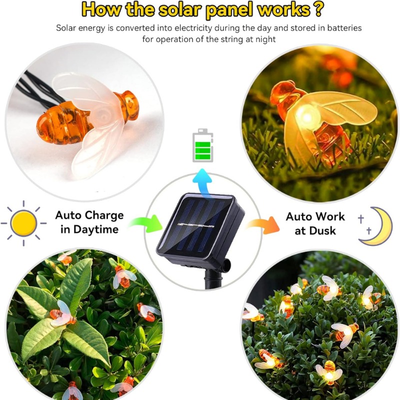 Guirlande lumineuse solaire en - Led Fairy String Lights avis et prix